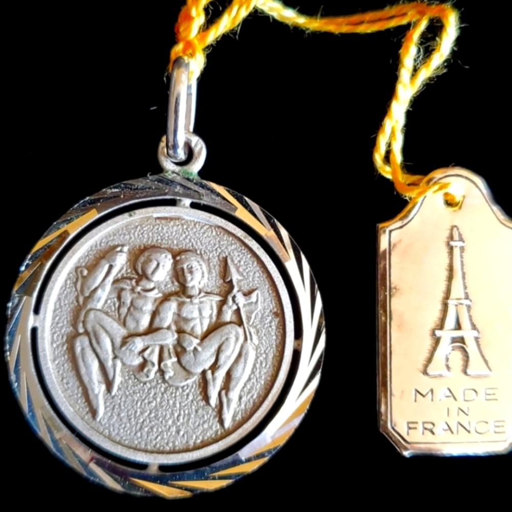Gemini Zodiac Silver Pendant